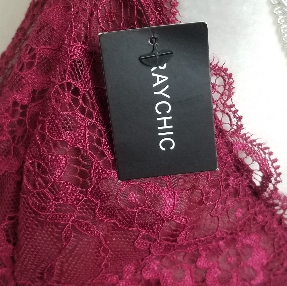 Raychic burgundy lace  bralette  bra - Picture 9 of 11